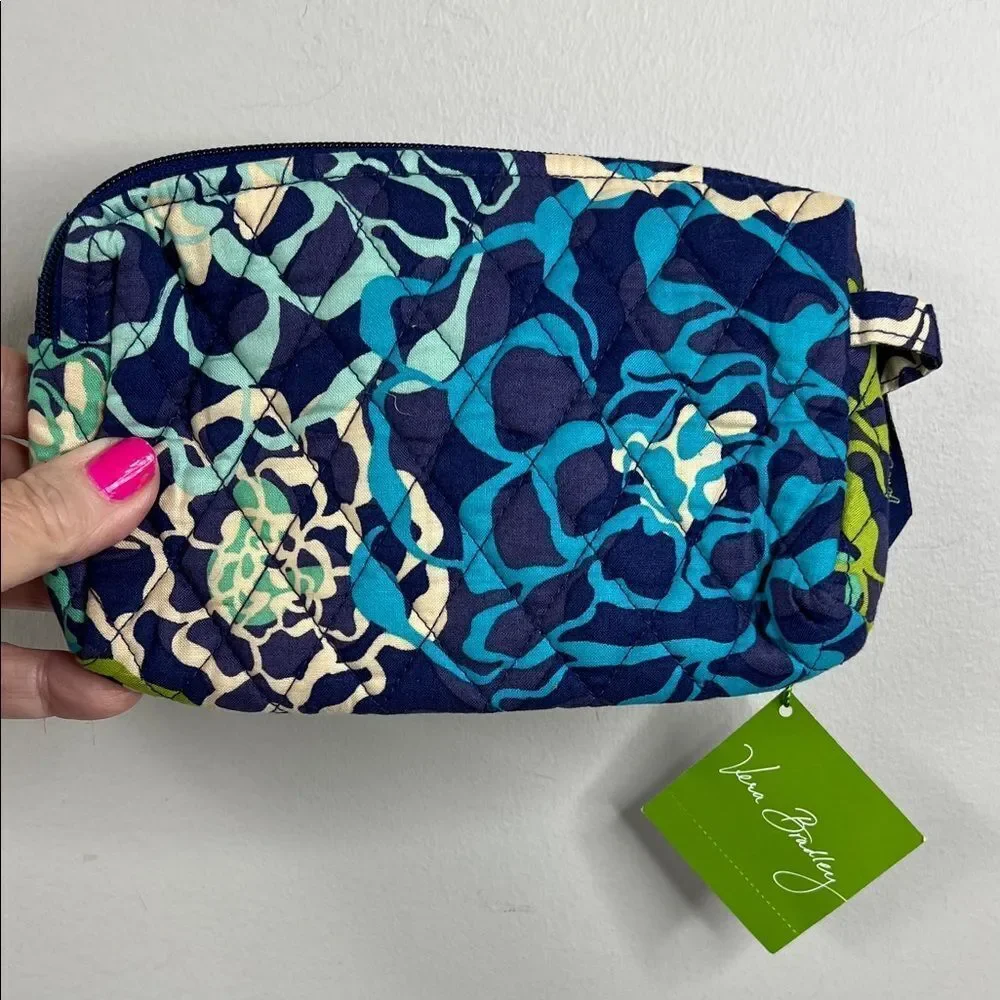 Vera Bradley Katalina Blues Medium Cosmetic Bag NWT
